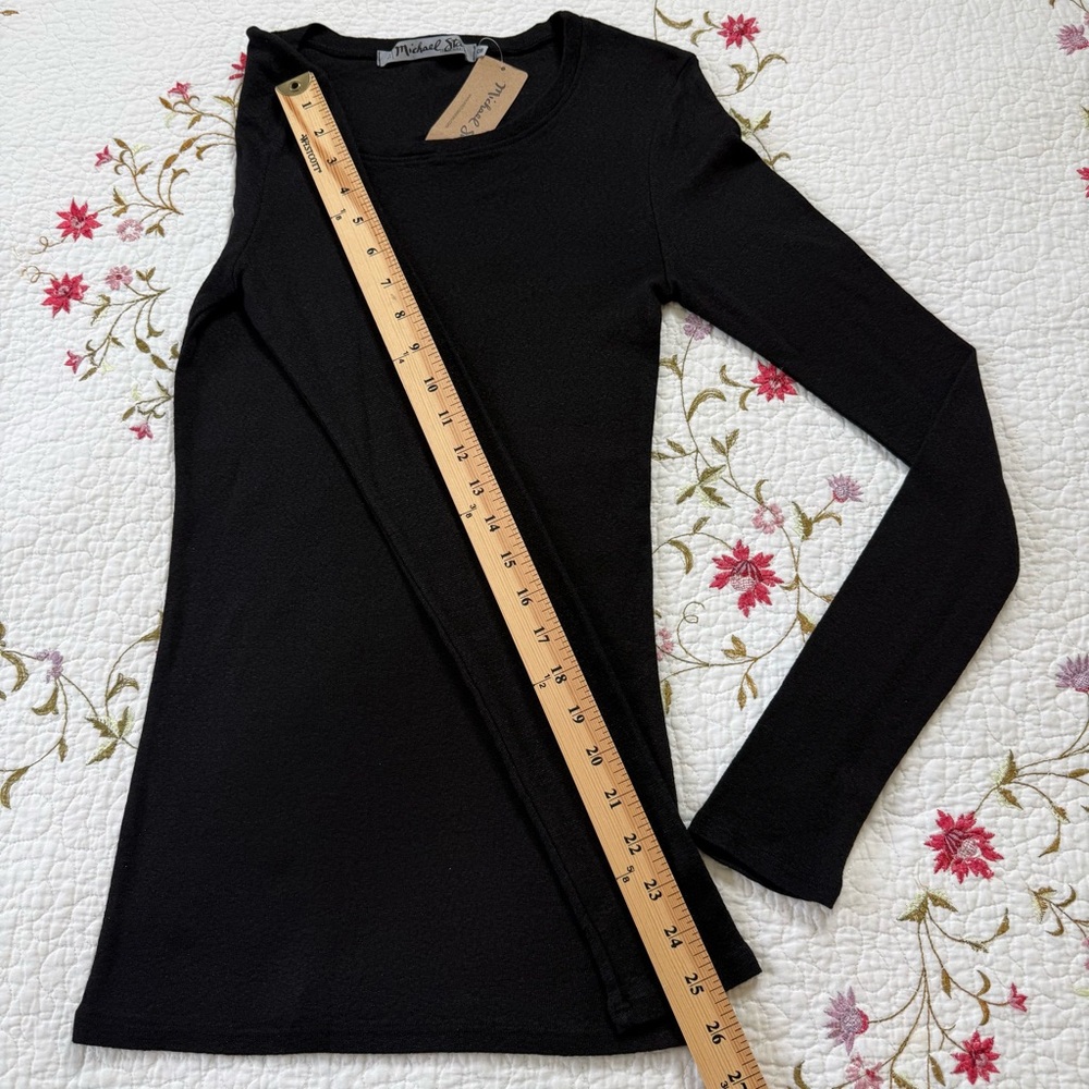NEW Michael Stars Long Sleeve Crewneck Tee Black Size 0S
Style 0428 Shine - Picture 6 of 9